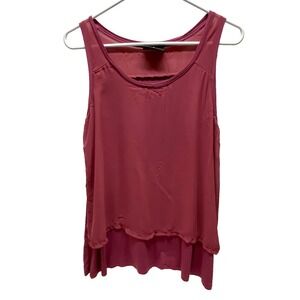 Gina Benotti Layered Career Tank Women's 38 US Medium Maroon Sleeveless GUC